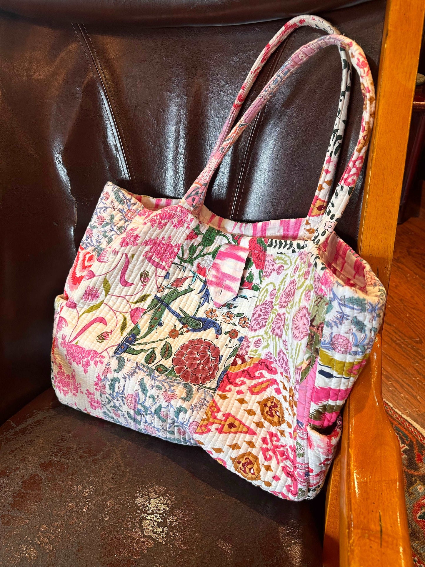 Oversized Patch Print Tote