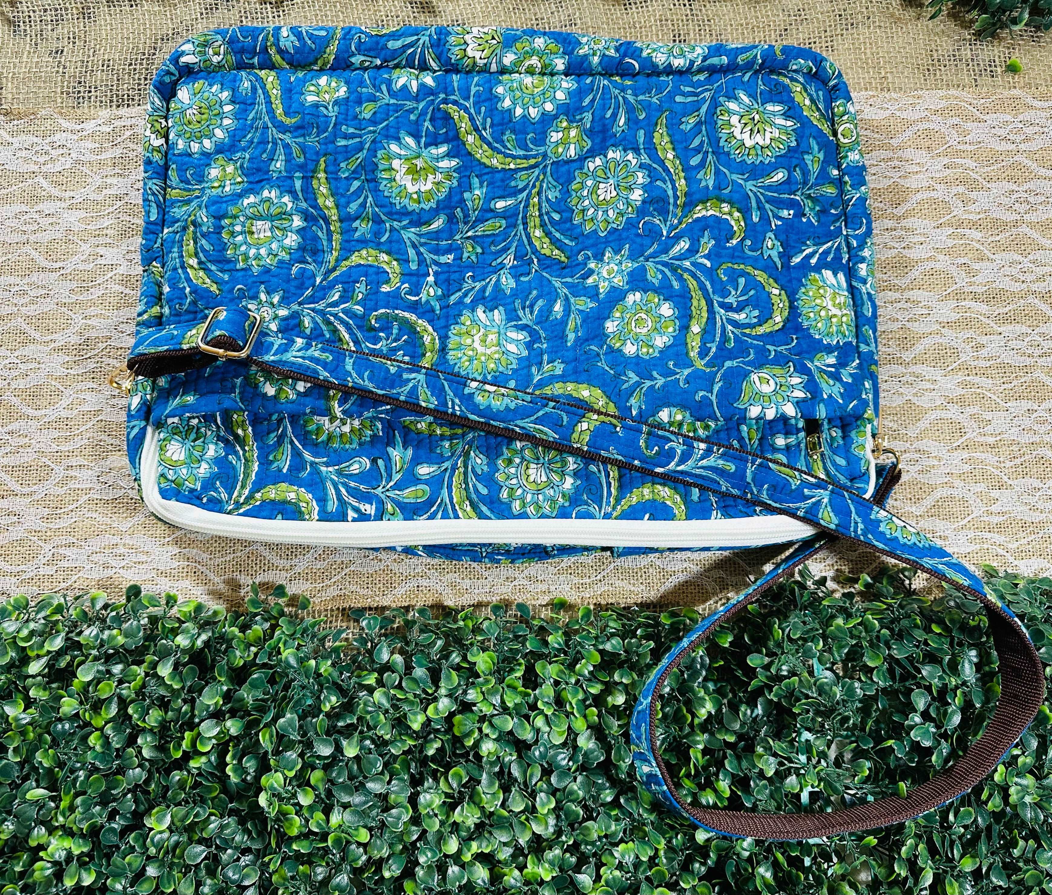 Calm Waters Quilted Laptop Bag