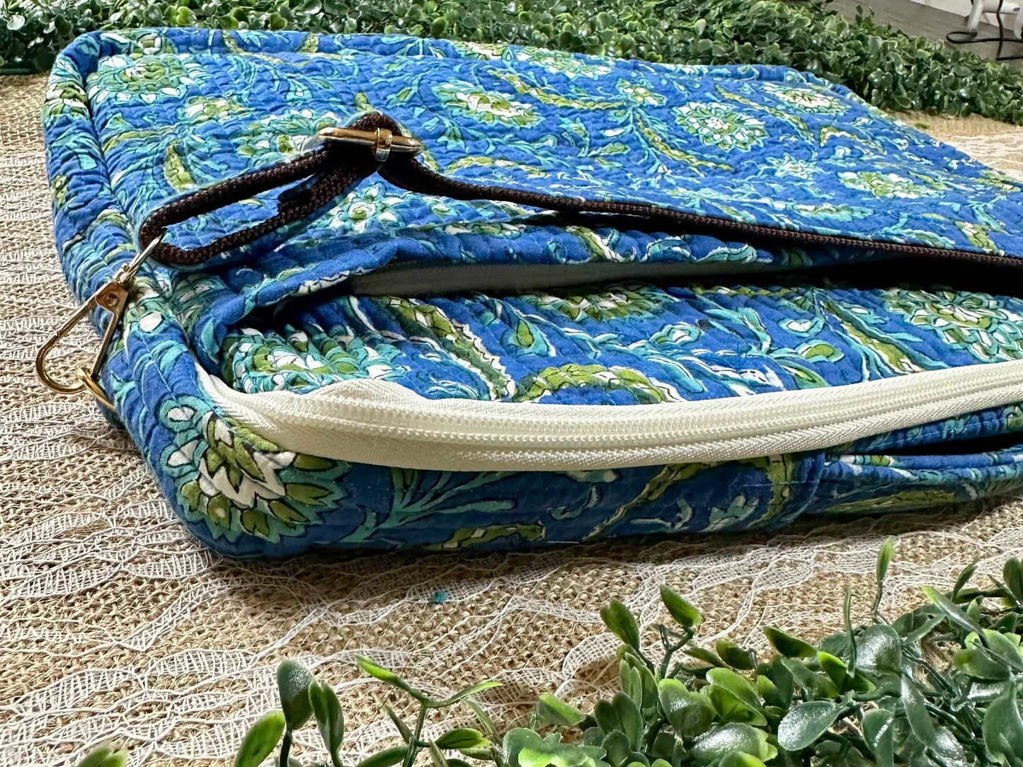 "Calm Waters" Quilted Laptop Bag