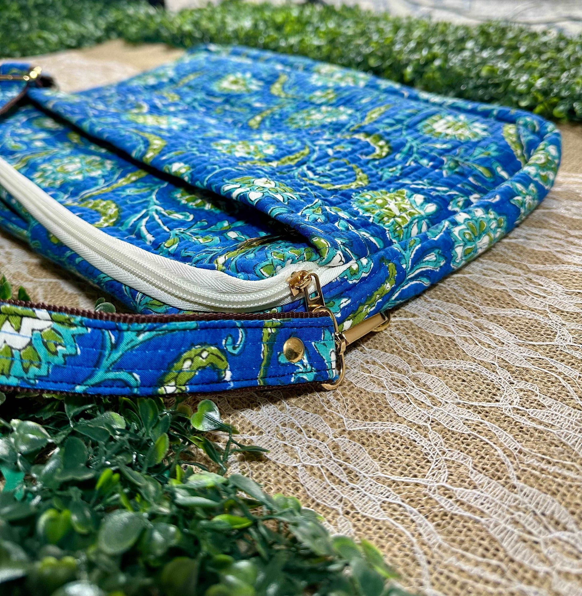 "Calm Waters" Quilted Laptop Bag